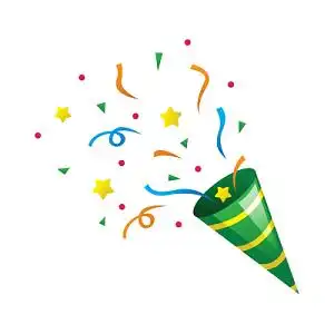 彩色卡通庆祝撒花免抠素材