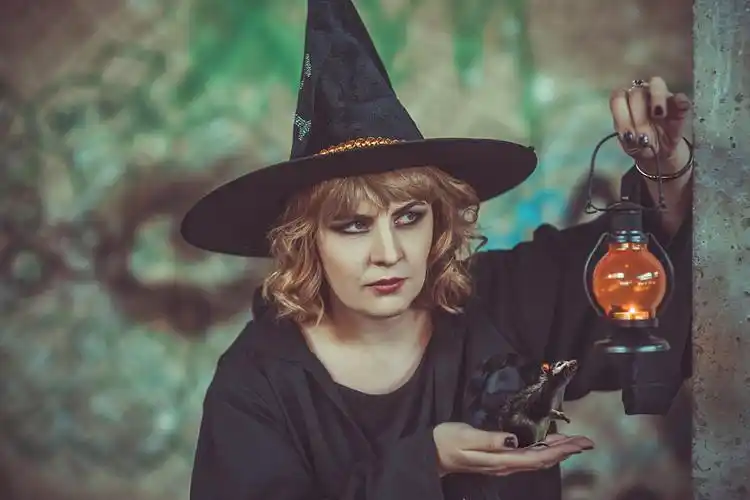 女人,巫婆,服饰,灯笼_高清图片_全景视觉