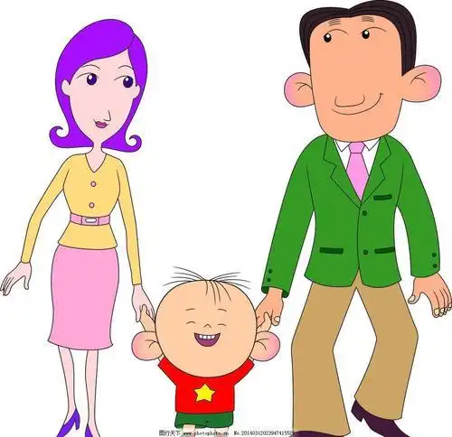 表示一家人幸福的图片