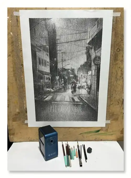 素描风景练习不提雨怎么描写雨很大