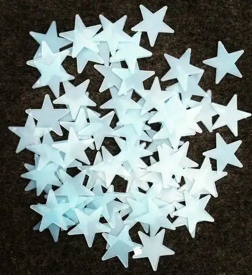 创意夜光贴片 夜光星星卧室荧光墙贴 塑料立体儿童墙贴