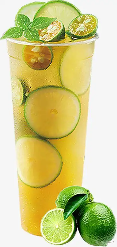 一杯青柠檬水png素材透明免抠图片-其他元素