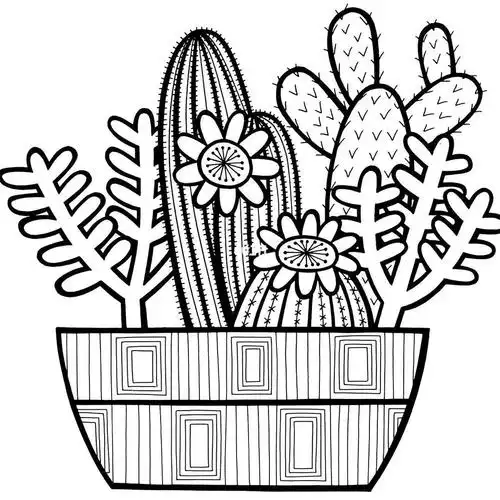 黑白线描画素材