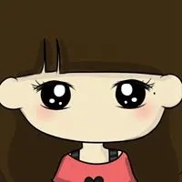 齐刘海大眼睛卡通女孩头像【点击鼠标右键下载】