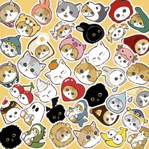 手账贴纸包 ins风手帐装饰小图案 可爱动物手机贴画素材 猫咪头像