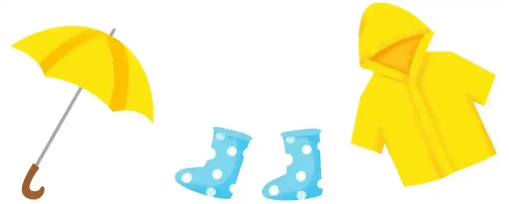 雨衣,雨鞋怎么说