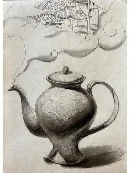 零基础创意素描过程图