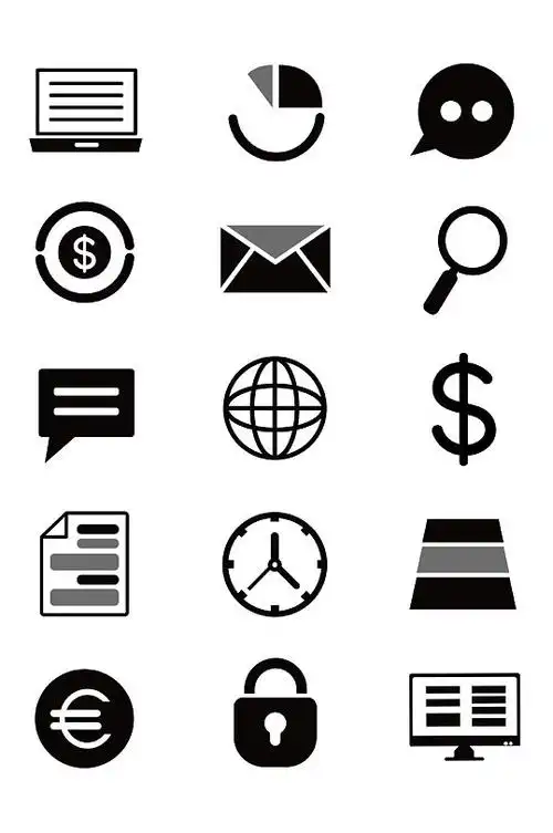 图标黑白ppt图标