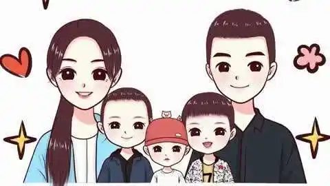 一家五口卡通头像