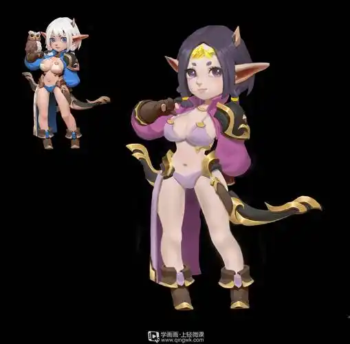 日系厚涂之q版人体动态练习