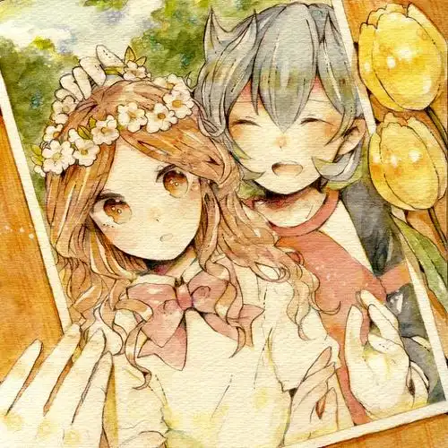 イチ子水彩插画欣赏萌漫画水彩日本漫画日式漫画插画可爱