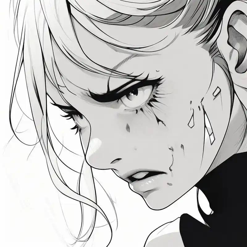 92伤感动漫头像|流泪的少女91