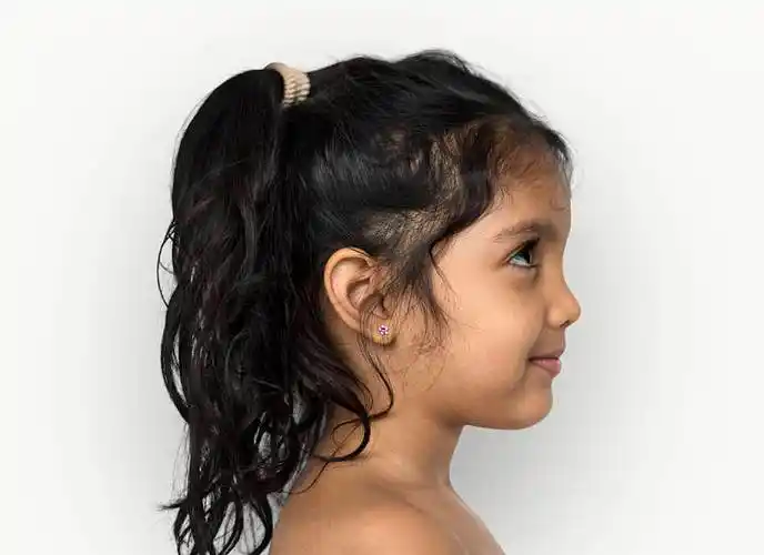 西班牙裔_小女孩_脸_侧面视角_高清图片_全景视觉