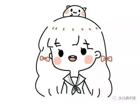 采花的 strong>小姑娘简笔画小 /strong>女孩简笔画