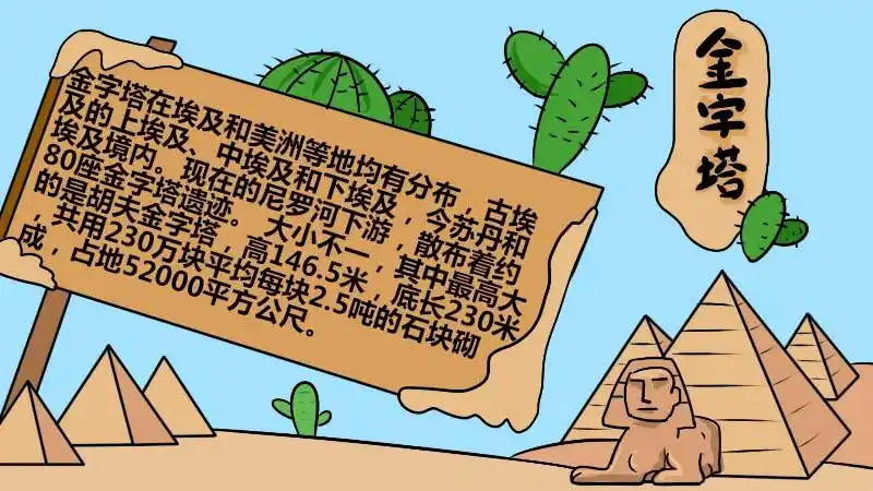 金字塔手抄报简单又好看