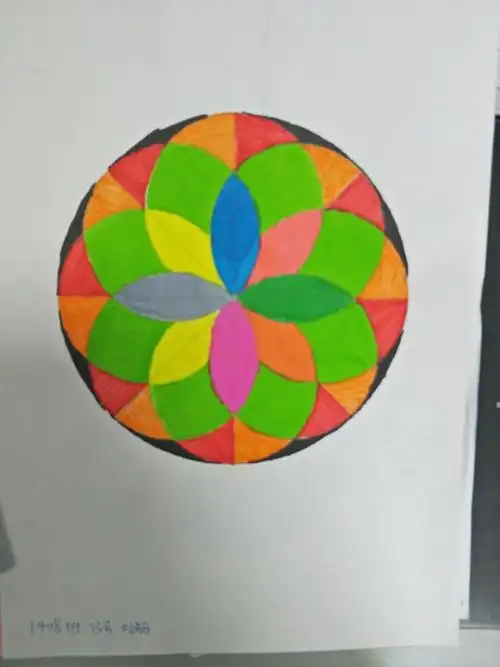 数学与美——六年级圆的认识图形创造