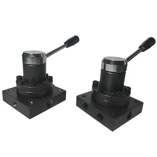 气动三位四通手转阀手动开关手板阀动换向阀人控气阀