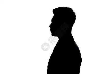 职场男性侧脸影子剪影图片素材