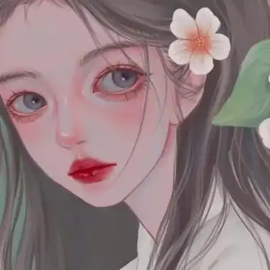 插画女生手绘图片唯美头像