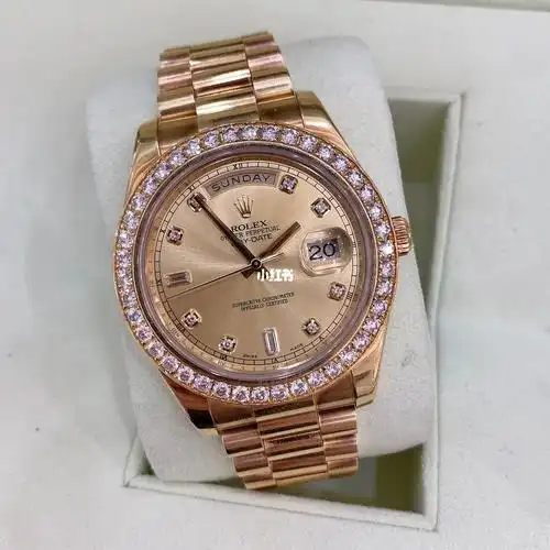 劳力士dd218348,直径41mm,18k黄金材质,金壳金带内外钻