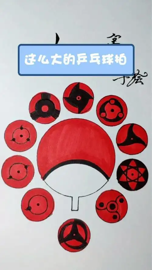 手绘火影忍者人物写轮眼大集合