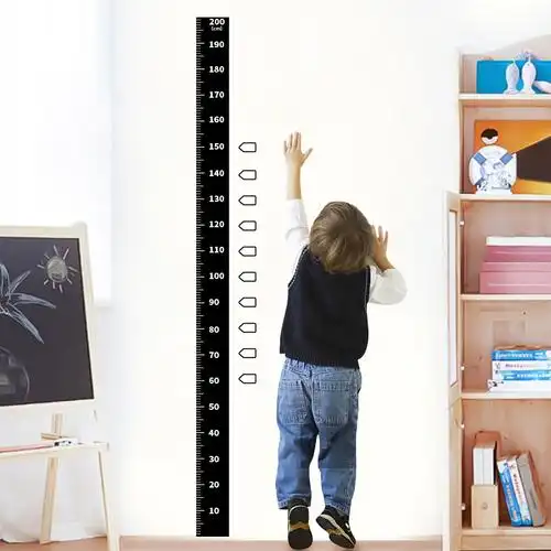 身高简约纯色测量仪记录儿童尺墙3d立体贴纸墙贴