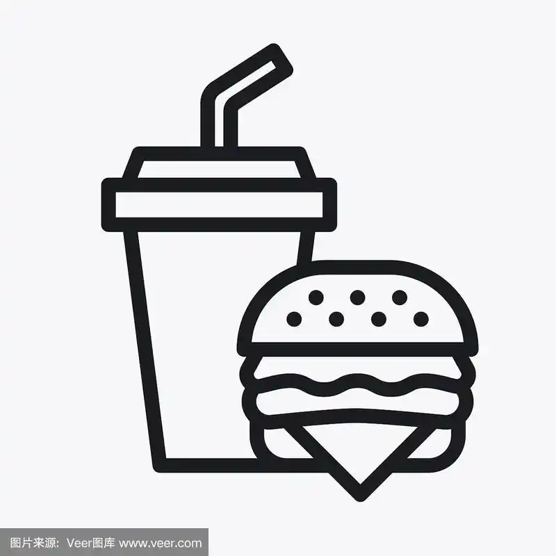咖啡和汉堡图标