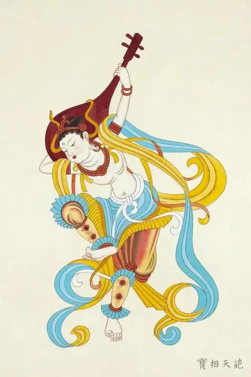 莫高窟第112窟中唐反弹琵琶伎乐天