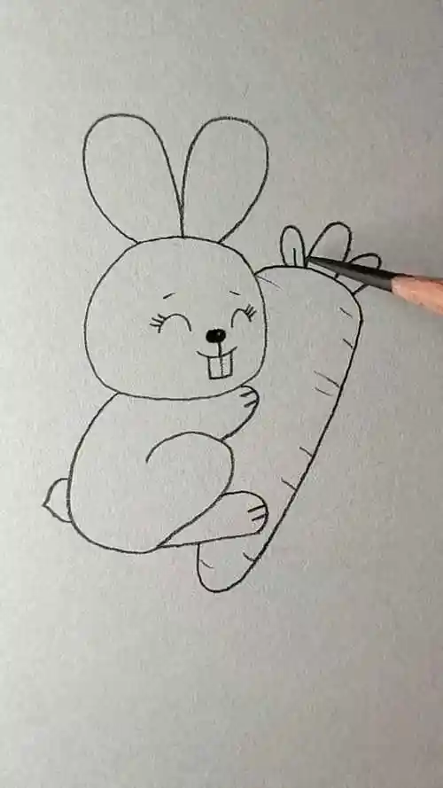 小兔子吃个大萝卜