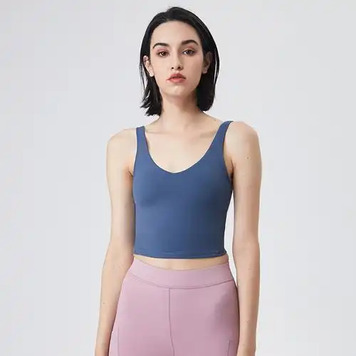 蒙洛里克新款舒适健身背心女带胸垫运动内衣瑜伽服外穿紧身吊带上衣