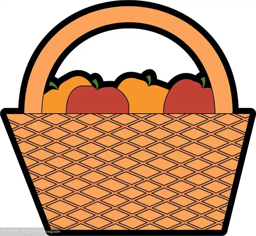 野营篮子卡通