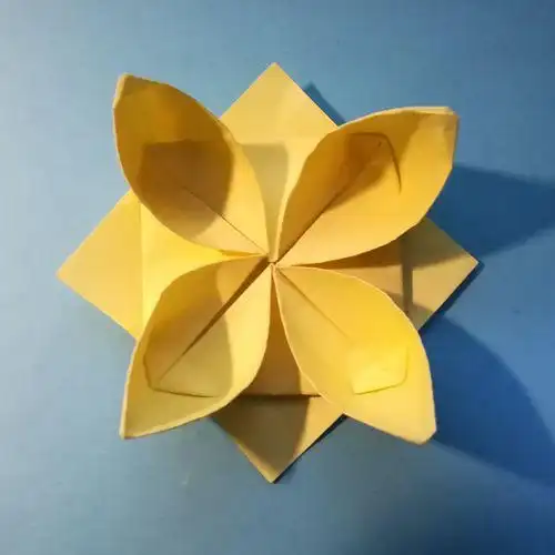 圆形花瓣收纳折纸 手工折纸大全-普车都