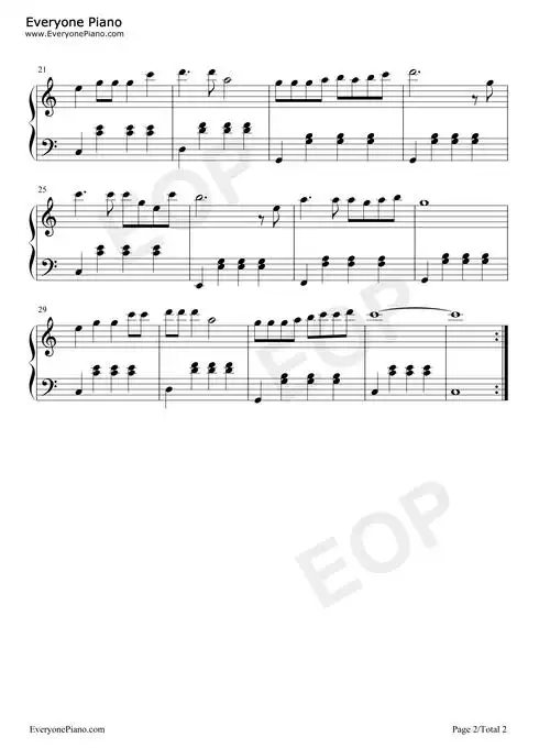 指路哦宝贝月亮为你祝福哦-超流行儿歌五线谱预览2-钢琴谱文件(五线谱