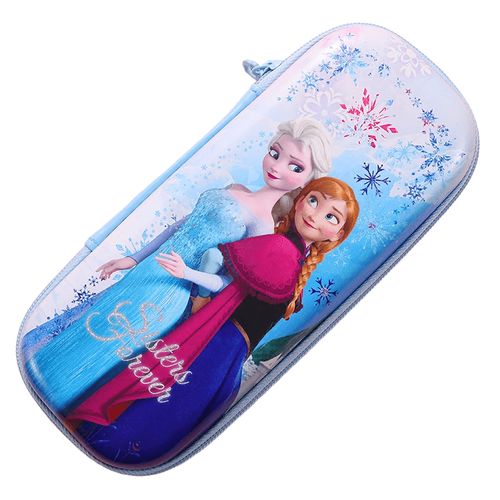 艾莎安娜图案文具盒冰雪奇缘铅笔盒大容量小学生文具笔袋
