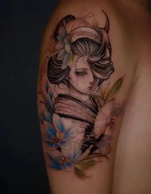 漂亮的艺伎纹身