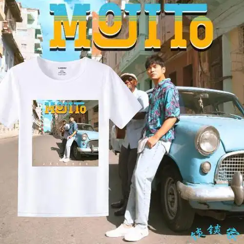 周杰伦mojito专辑周边男女男女衣服短袖t恤新歌迷演唱会应援学生