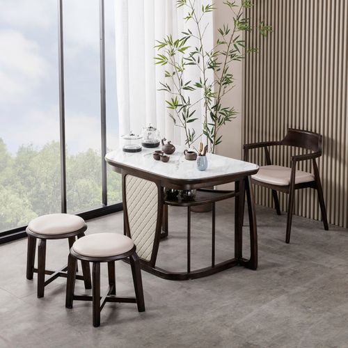 茶桌阳台桌椅组合轻奢极简家用小茶台实木天然茶几