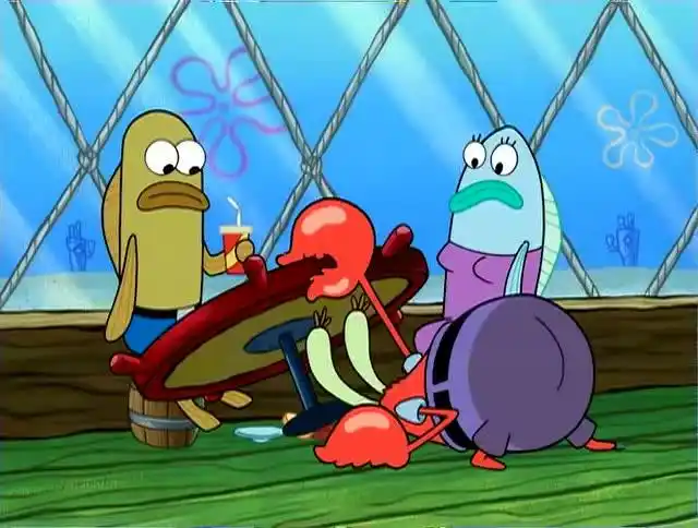 海绵宝宝:蟹堡王的客人怎么都跑了,发生了什么?