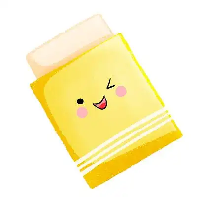 可爱手绘橡皮擦学习用品文具学生开学橡皮擦元素开学季文具元素