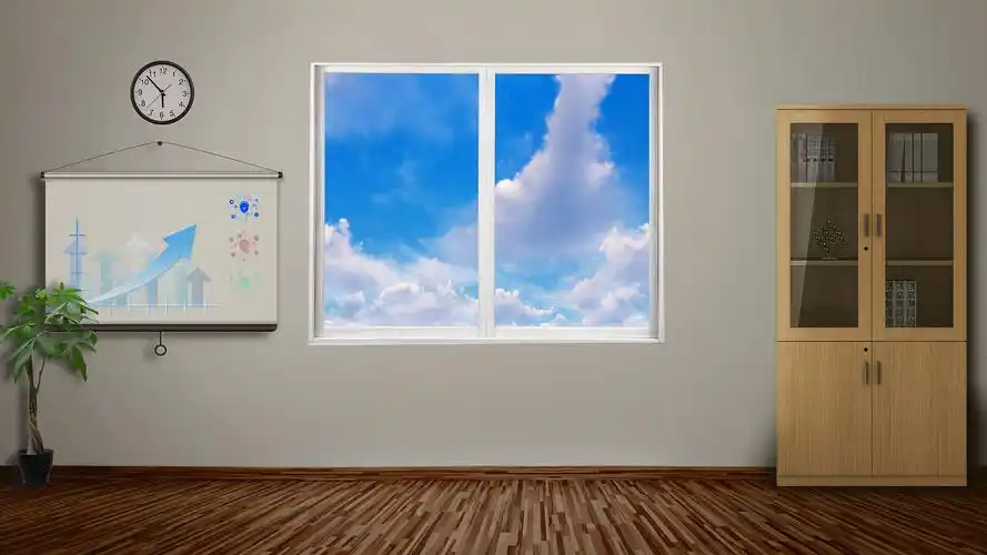 4k简洁大气办公室小品舞台视频背景ae模板小品背景