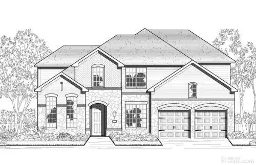 别墅里面简笔画