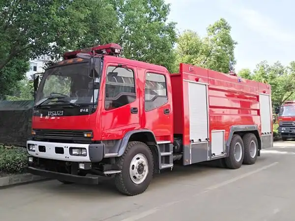 车【国五】庆铃fvz后双桥11方泡沫消防车 产品主要技术资料 产品名称