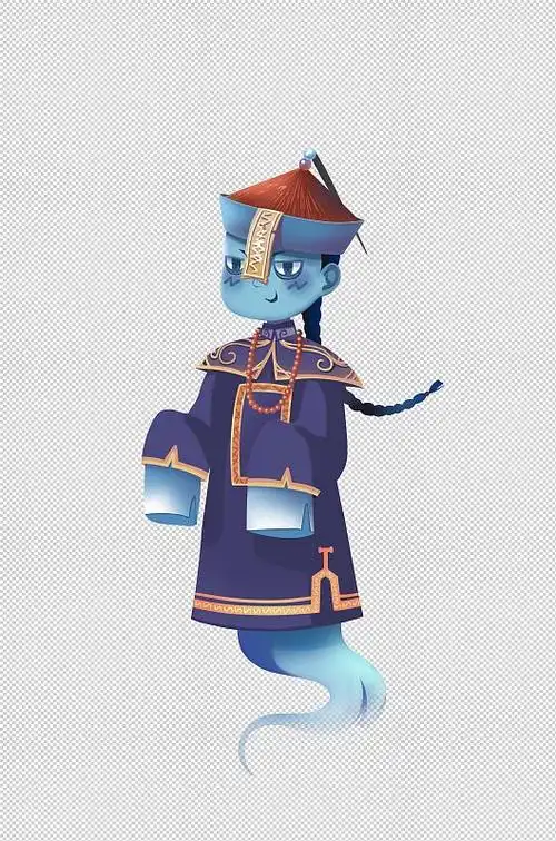 中国风清朝传统僵尸,卡通人物免扣素材图片下载