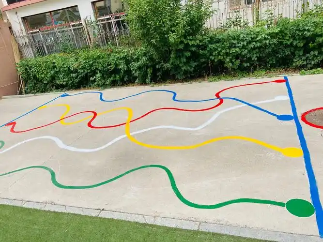 户外沙包游戏地面绘制活动