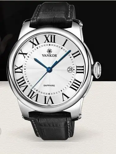 瑞士凡高手表vankor真皮石英男表 v.419.91.33pbw-a 专柜行货包邮