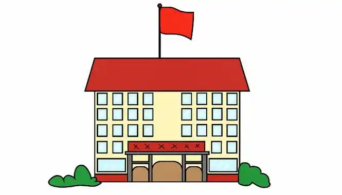 教学楼简笔画 教学楼简笔画画法-锦跋艺考网