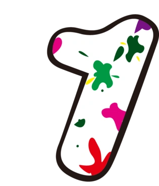 卡通图形可爱数字1