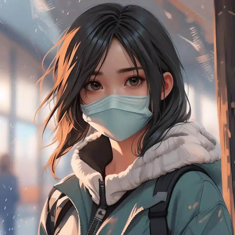 01戴口罩的女生头像99