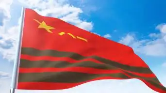 中国人民武装警察部队旗帜视频素材