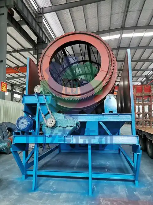 滚筒筛石机广东无轴滚筒筛砂石料筛分机滚筒筛砂机型号土夹石筛分机